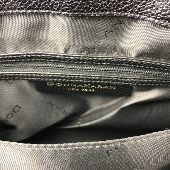 Donna Karan leather bag, black shoulder bag - Picture 11 of 16